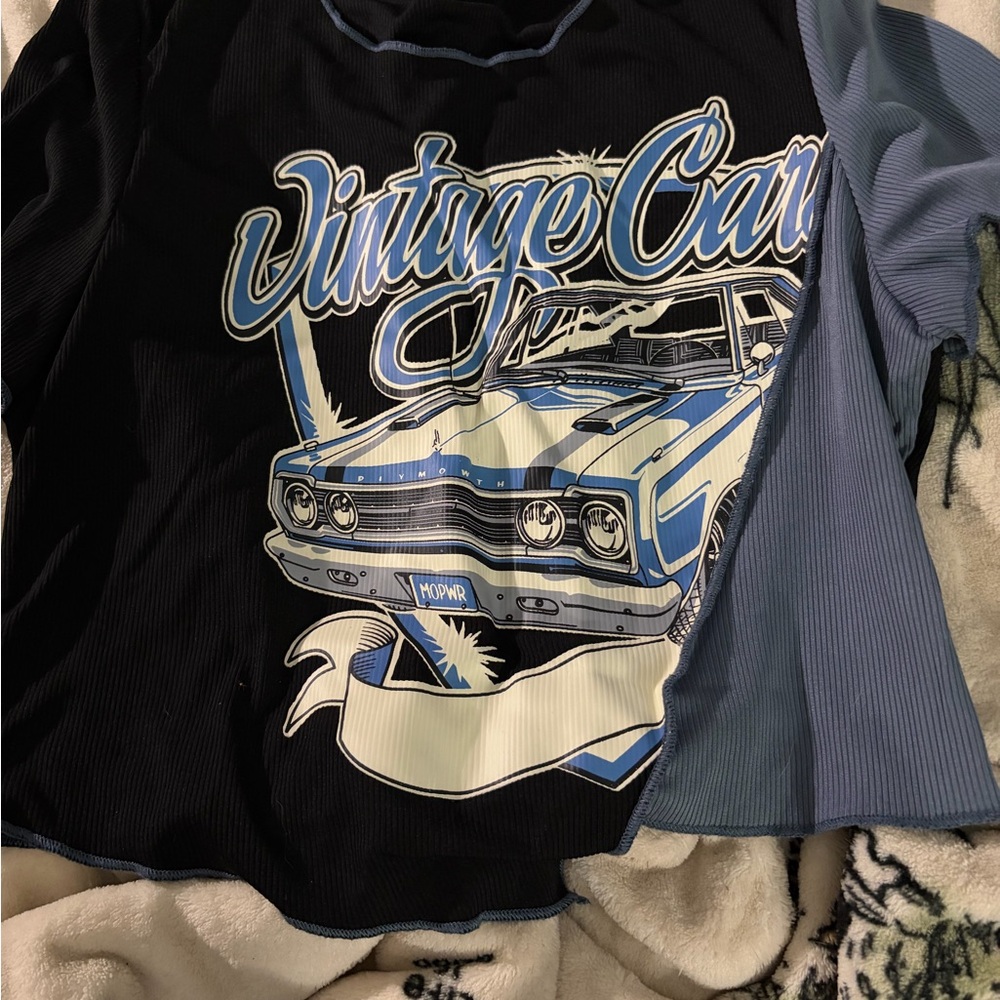 Vintage Car Graphic Long Sleeve Tee